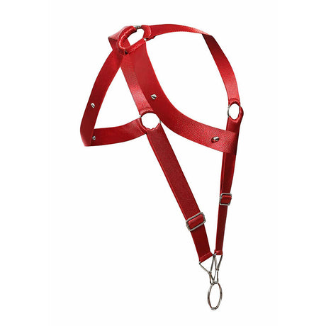 Mob - Dngeon Cross Back Harness Rot Einheitsgrösse