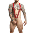 Mob - Dngeon Cross Back Harness Rot Einheitsgrösse