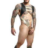 Mob - Dngeon Harness mit Goldenem Penisring Eine Grösse