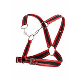 Mob - Dngeon Rotes Harness mit Ketten Eine Grösse