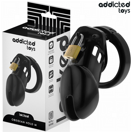 Addicted Toys Locked - Obsidian Hold Peniskäfig Grösse M