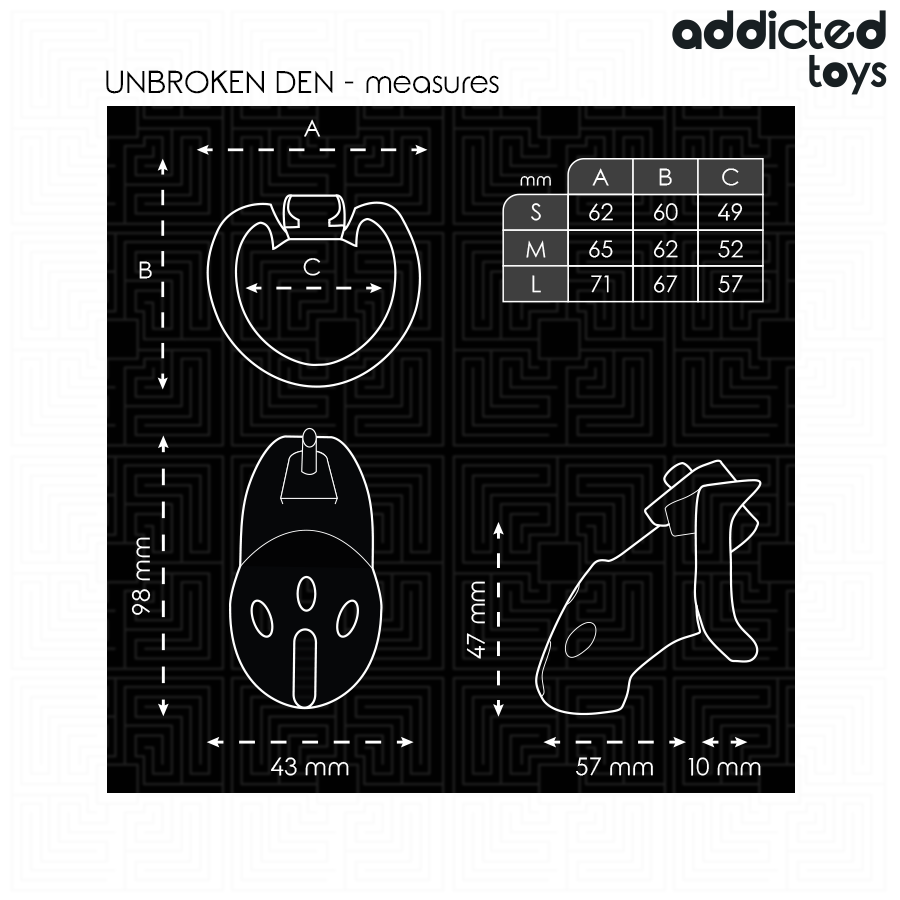 Addicted Toys Locked - Unbroken den Peniskäfig 9,8 cm