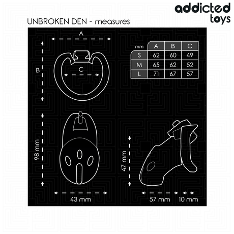 Addicted Toys Locked - Unbroken den Peniskäfig 9,8 cm