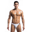Mob - Weisser Fetisch-Jockstrap-Badeanzug Grösse XL