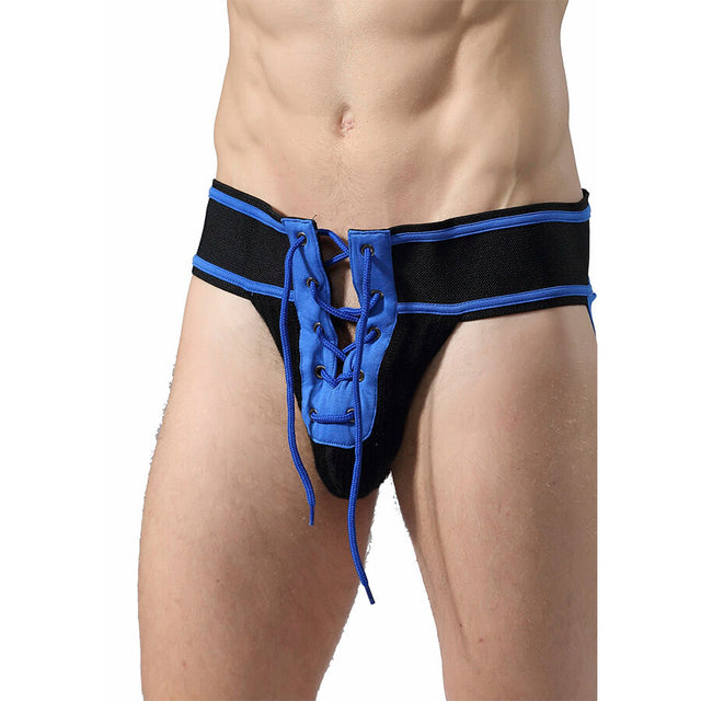 Mob - Fetish Jockstrap Football Blau Grösse S