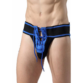 Mob - Fetisch Jockstrap Football Blau Grösse XL