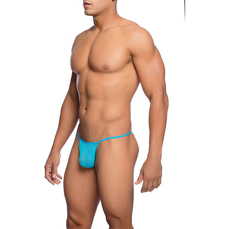 Mob - Transparenter T-Förmiger Tanga Aqua Grösse L/XL