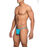 Mob - Transparenter T-Förmiger Tanga Aqua Grösse S/M