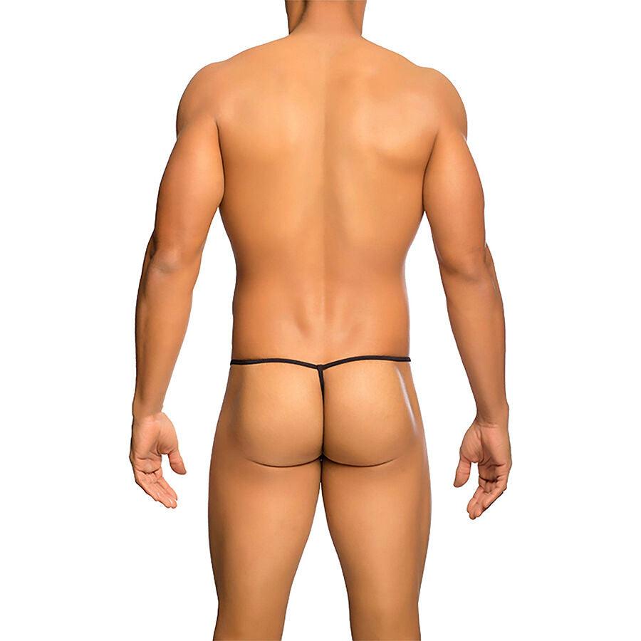 Mob - Transparenter T-Förmiger Tanga Schwarz Grösse S/M