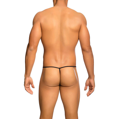 Mob - Transparenter T-Förmiger Tanga Schwarz Grösse S/M