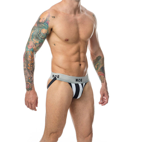 Mob - Classic Stripe Weisser Jock Grösse XXL