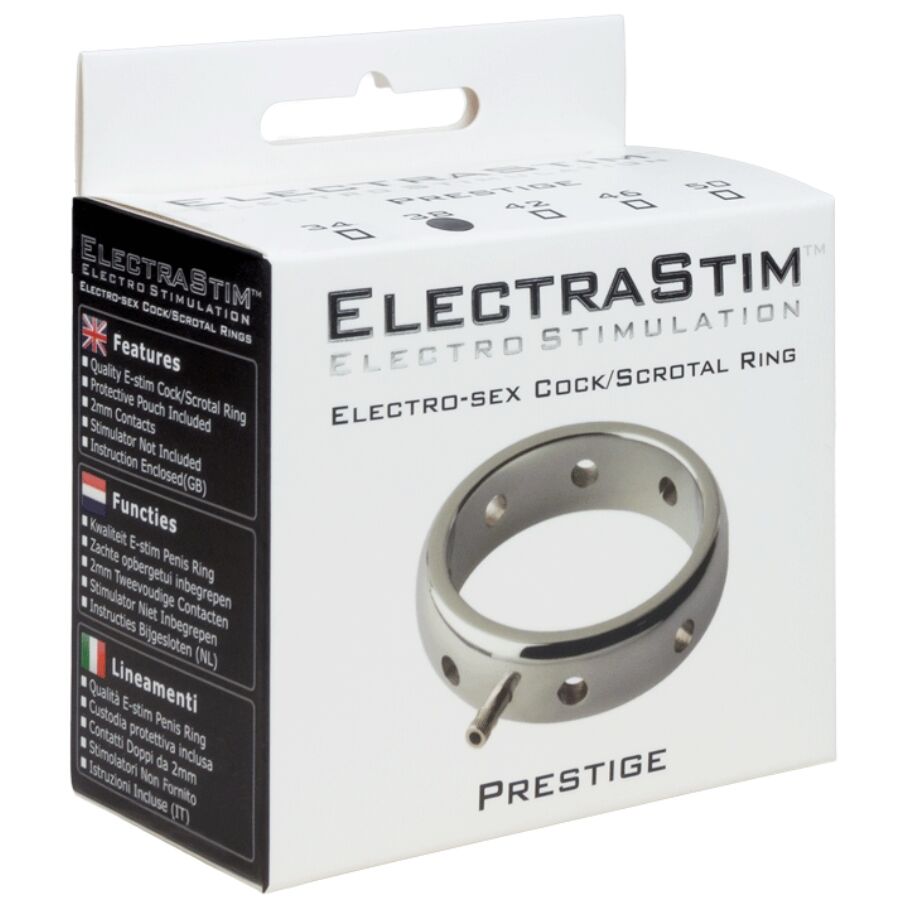 Electrastim - Prestige Elektromagnetischer Penisring aus Metall 34 mm