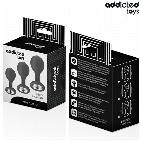 Addicted Toys - 3er-Set Analplug mit Juwel