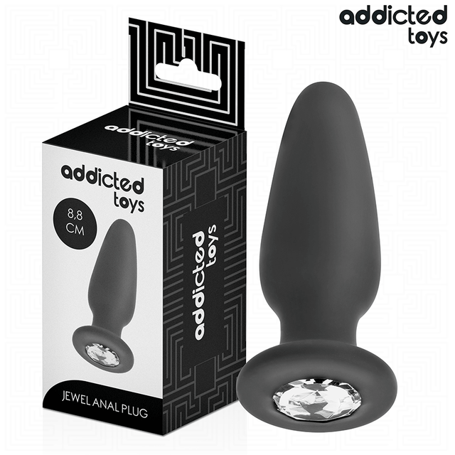 Addicted Toys - Anal Plug mit Juwel Grösse S 8,8 cm