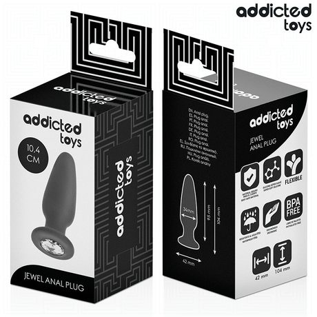Addicted Toys - Anal Plug mit Juwel Grösse M 10,4 cm