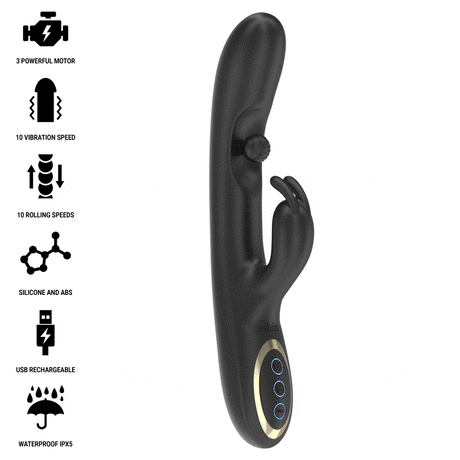 Ibiza - Leistungsstarker Rabbit-Vibrator mit Massage-Rollenperle