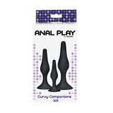 Toyjoy - Anal Play Curvy Companions Anal Plug 3 Stück Schwarz