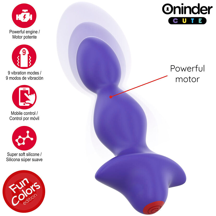 Oninder Cute - Love Butt Vibrierender Analplug-Dilatator - Kostenlose Weltweite App
