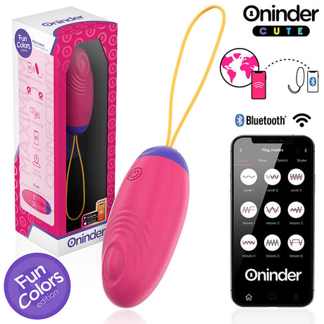 Vibrator Liebe Vergnügen VibrWave-Kopfen mit Silikon-Ei Kostenlose Globale App Türkis 4,3 cm.2