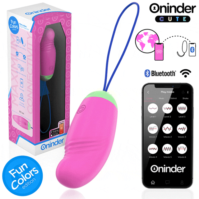 Oninder Cute – Liebe und Vergnügen: 360° Vibrierendes und Rotierendes Silikon-Ei – Kostenlose Weltweite App