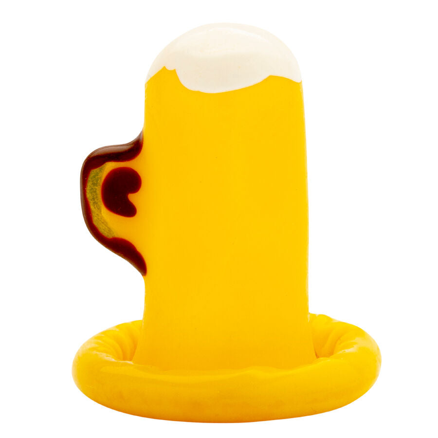 Condomerie - Handbemalte Neuheitskondome Ein Glas Bier