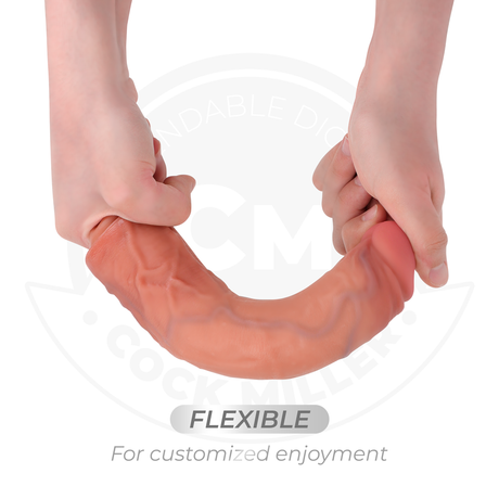 Cock Miller - Realistischer Dildo mit Saugnäpfen und Fernbedienung und Vibration 20,5 cm