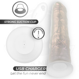 Cock Miller - Dildo mit Saugnäpfen, Lichtern und Vibration mit Fernbedienung Weiss 20,5 cm