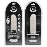 Cock Miller - Dildo mit Saugnäpfen, Lichtern und Vibration mit Fernbedienung Weiss 19,5 cm