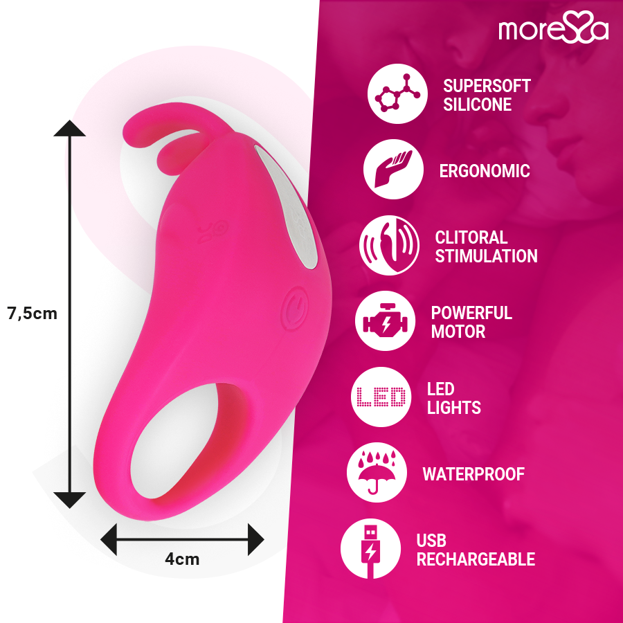Moressa - Brad Premium Silikon Wiederaufladbar Rosa