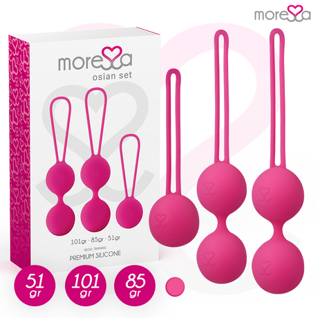 Moressa - Osian Set Premium Silikon Rosa (Osian One - 51 g | Osian Two - 101 g | Osian Three 85 g)