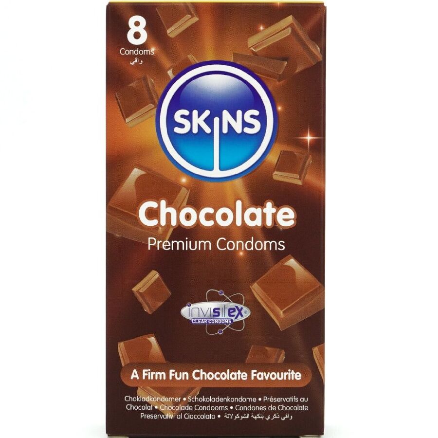 Skins - Schokolade Premium-Kondome Packung 8