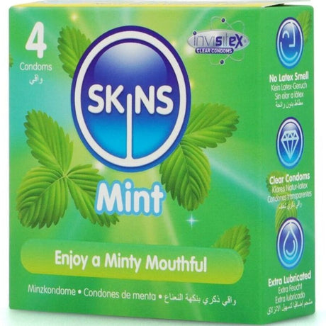 Skins - Mint Premium Kondome Packung 4