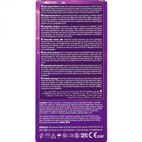 Skins - Extra Grosse Premium-Kondome Packung 8