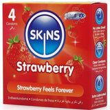 Skins - Erdbeere Premium-Kondome Packung 4