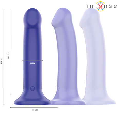 Intense - Victoria Vibrator mit Saugnapf 10 Vibrationen Dunkelblau Fernbedienung
