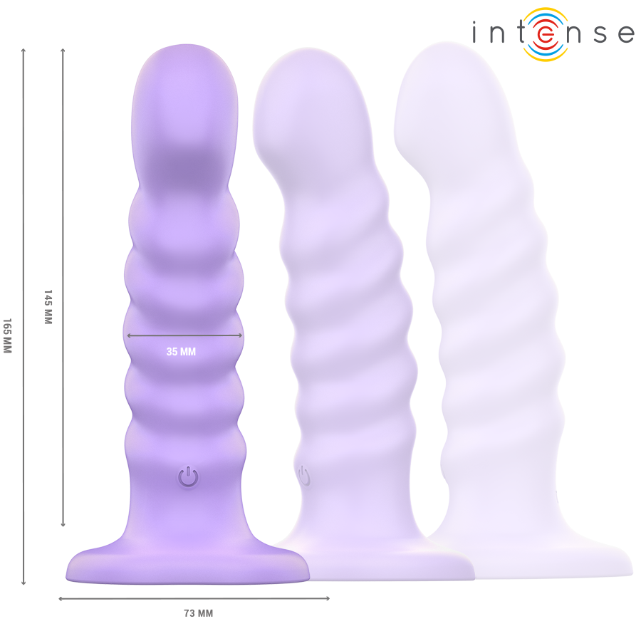 Intense - Brenda Vibrator Grösse M Spiralendesign 10 Vibrationen Lila Fernbedienung