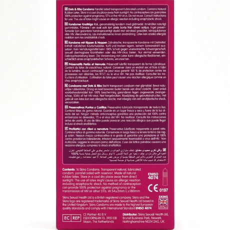 Skins - Dots & Ribs Premium-Kondome Packung 16