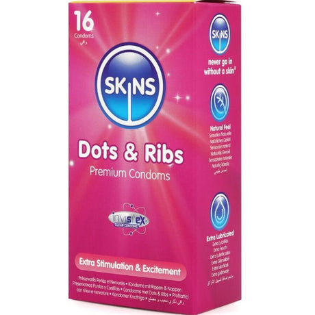 Skins - Dots & Ribs Premium-Kondome Packung 16
