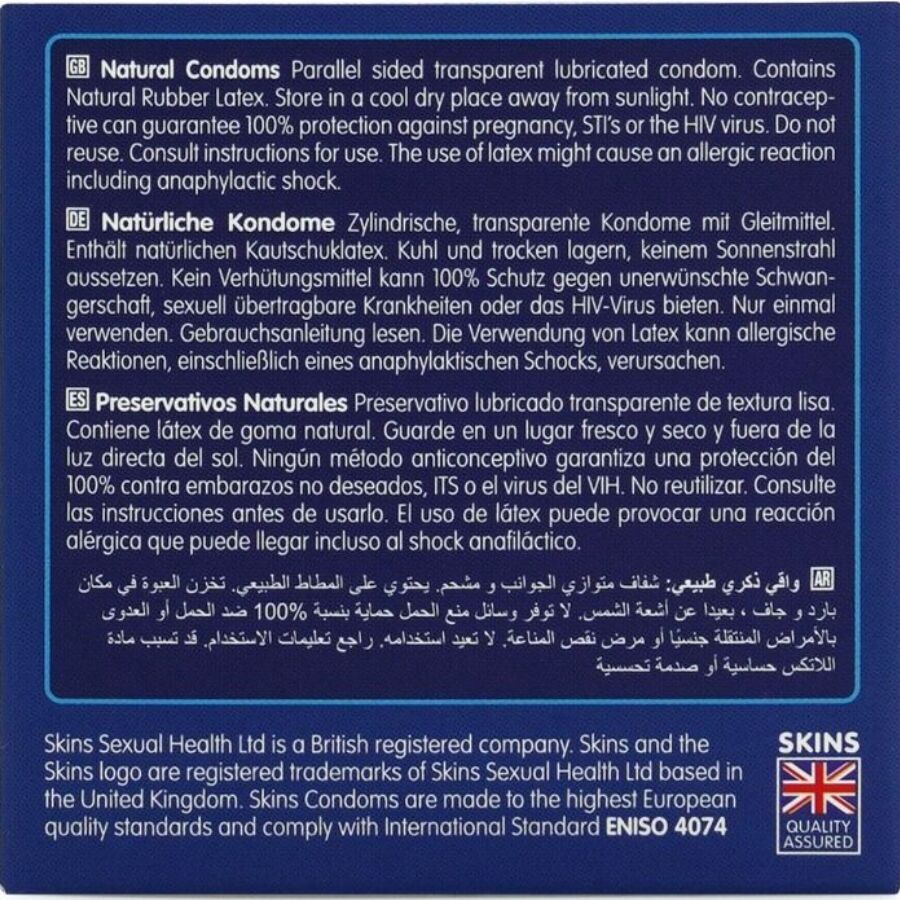 Skins - Natürliche Premium-Kondome Packung 4