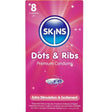 Skins - Dots & Ribs Premium-Kondome Packung 8
