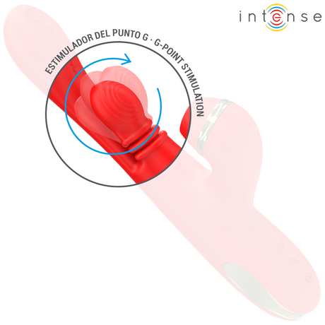Vibrator Katy Multifunktions-Klitoris-Stimulator 4 Austauschbare Köpfe Rot.4