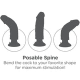 King Cock - Vibrierender Schwanz Braun 20,32 cm