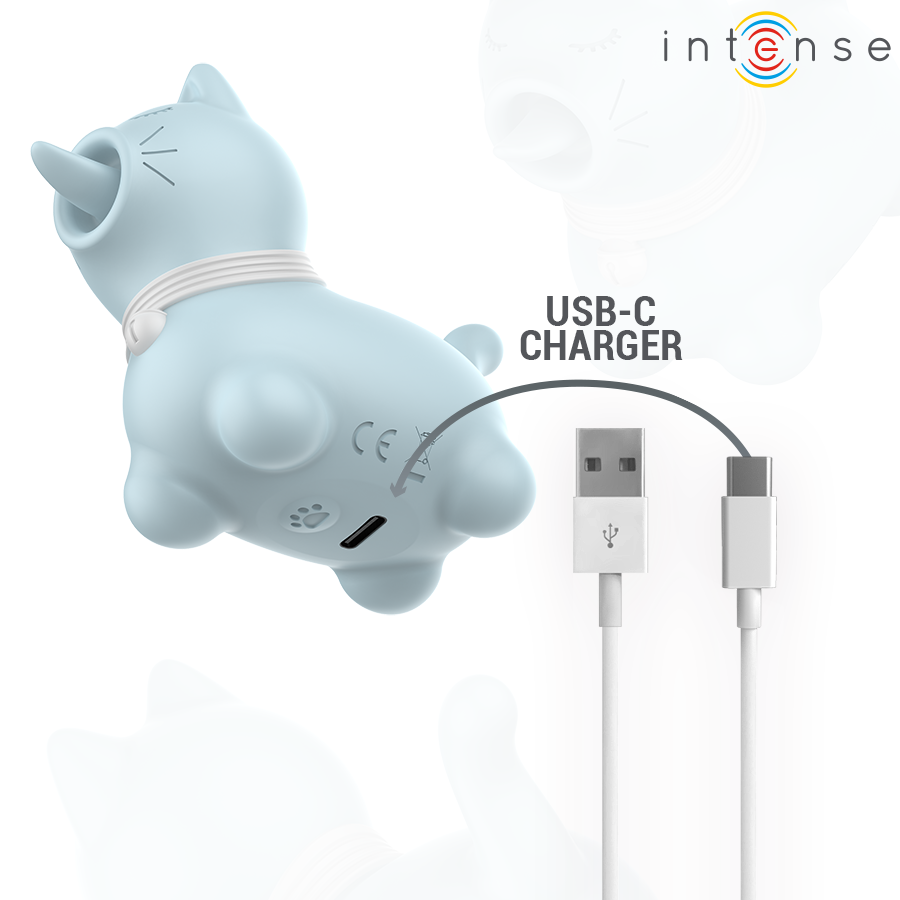 Intense - Duchess Stimulator mit Rotierender Zunge 360º Blau