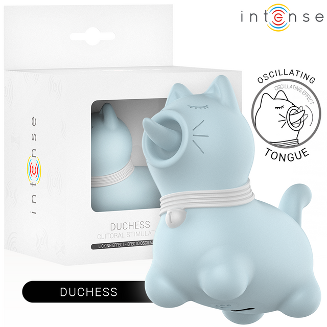 Intense - Duchess Stimulator mit Rotierender Zunge 360º Blau