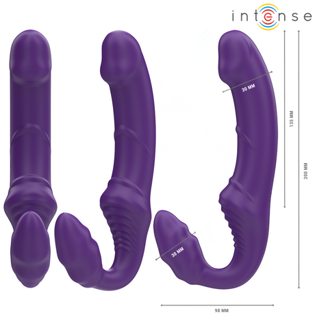 Intense - Jill Doppelvibrator 20 cm Lila Fernbedienung