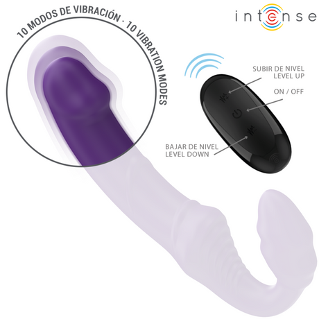 Intense - Jill Doppelvibrator 20 cm Lila Fernbedienung