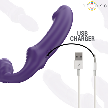 Intense - Jill Doppelvibrator 20 cm Lila Fernbedienung