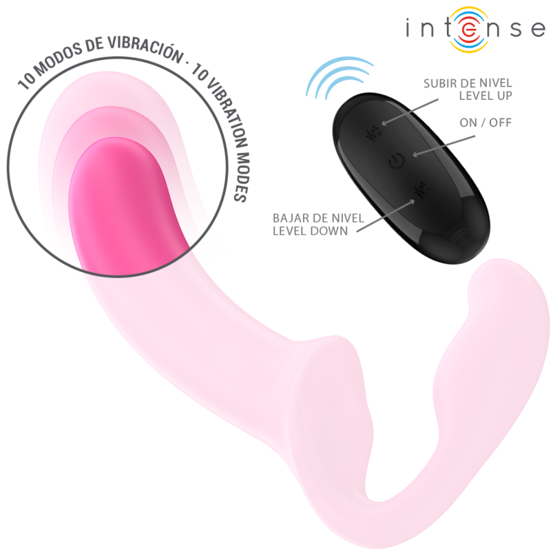 Intense - Amy Doppelvibrator 20 cm Rosa Fernbedienung