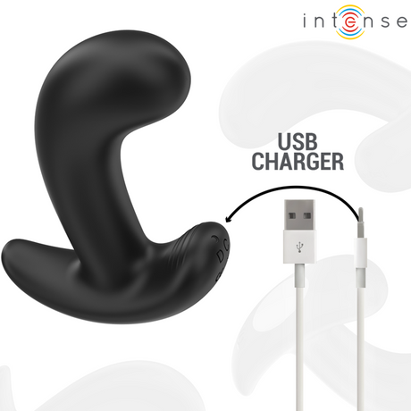 Intense - Chandler Anal Plug 10 Vibrationen Schwarz Fernbedienung