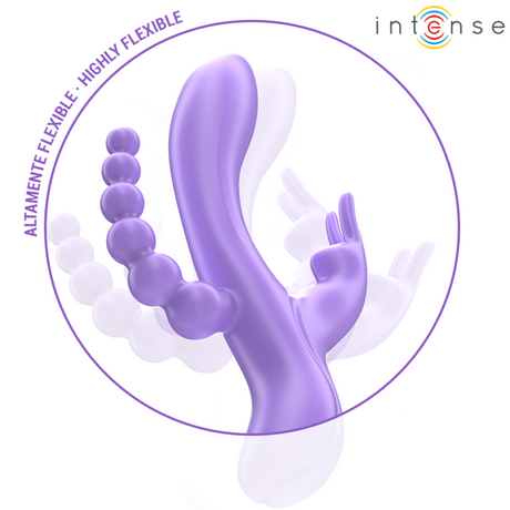 Intense - Miko Dreifachvibrator Rabbit & Stimulator & Anal 7 Vibrationen Lila